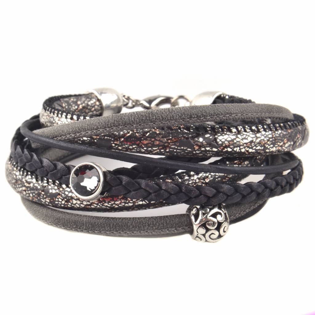 DIY Dubbele wikkel armband Grey-Kraaltjes van Renate