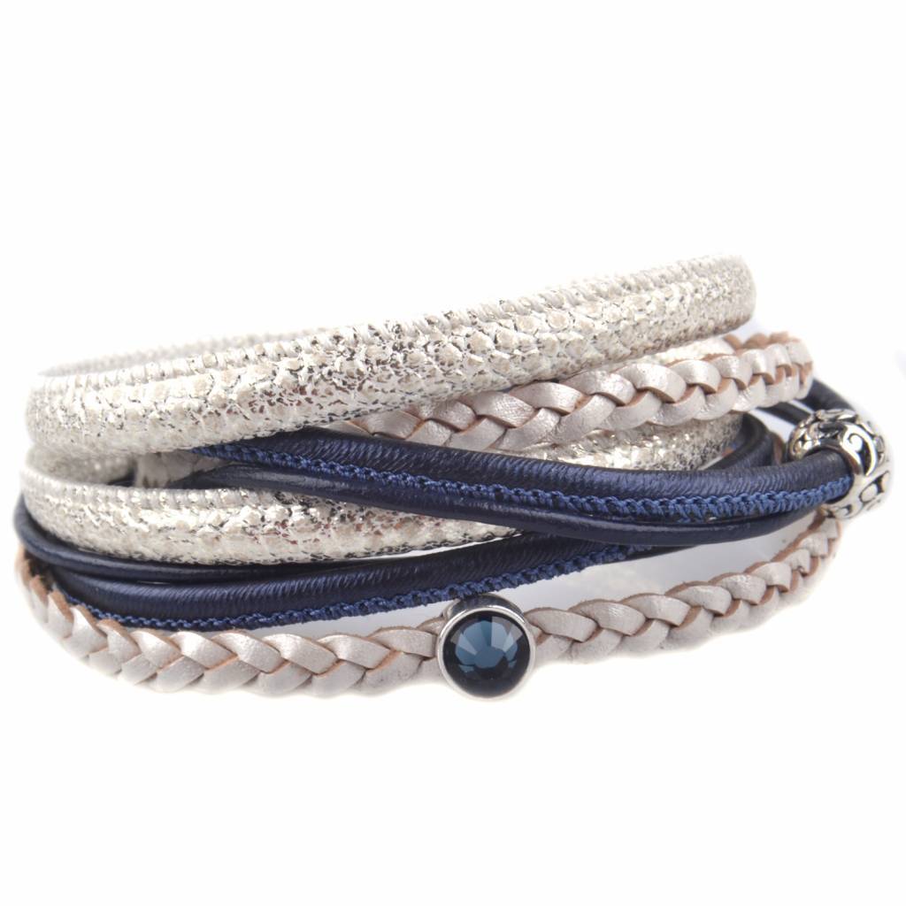 DIY Dubbele wikkel armband Ice Blue-Kraaltjes van Renate