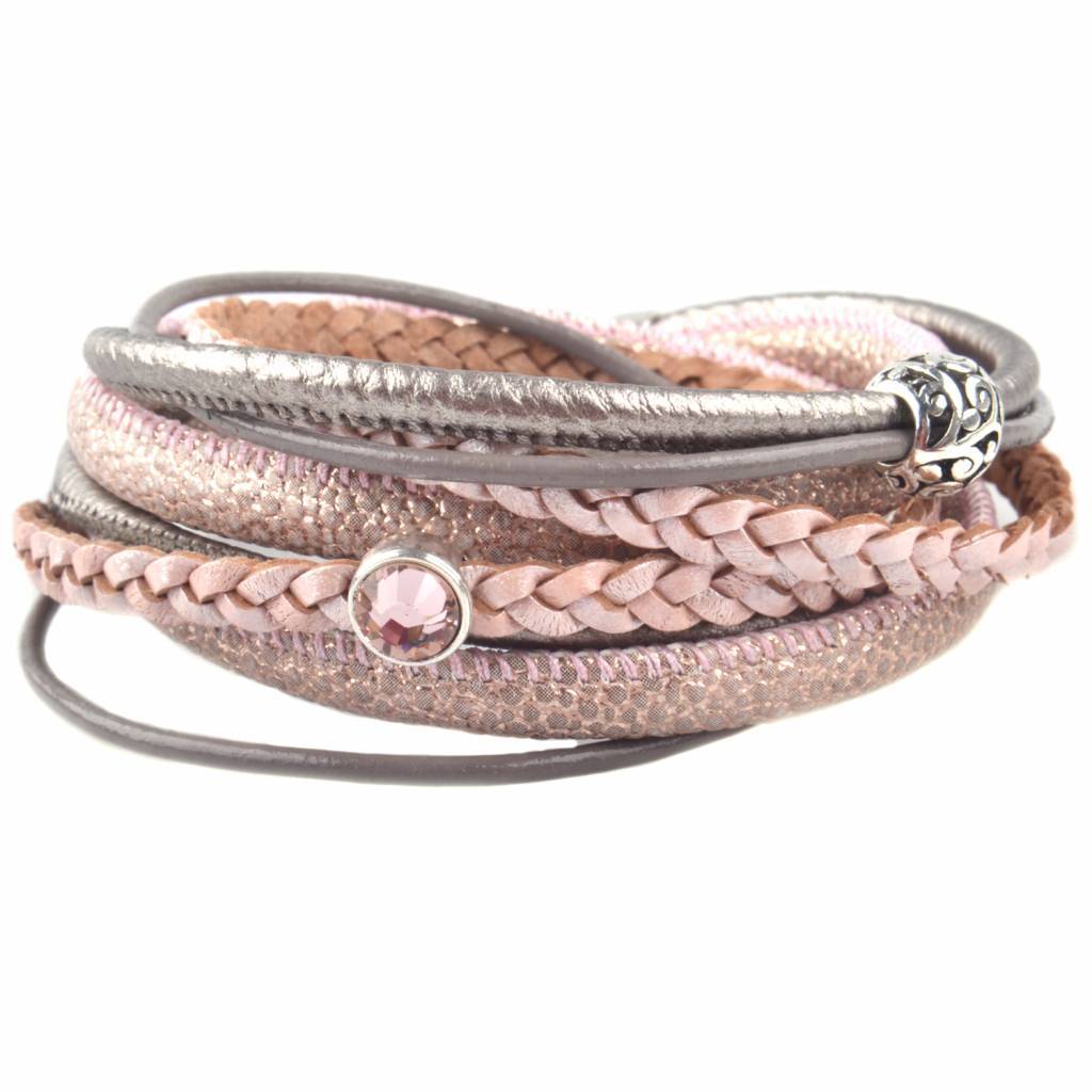 DIY Dubbele wikkel armband Pink-Kraaltjes van Renate