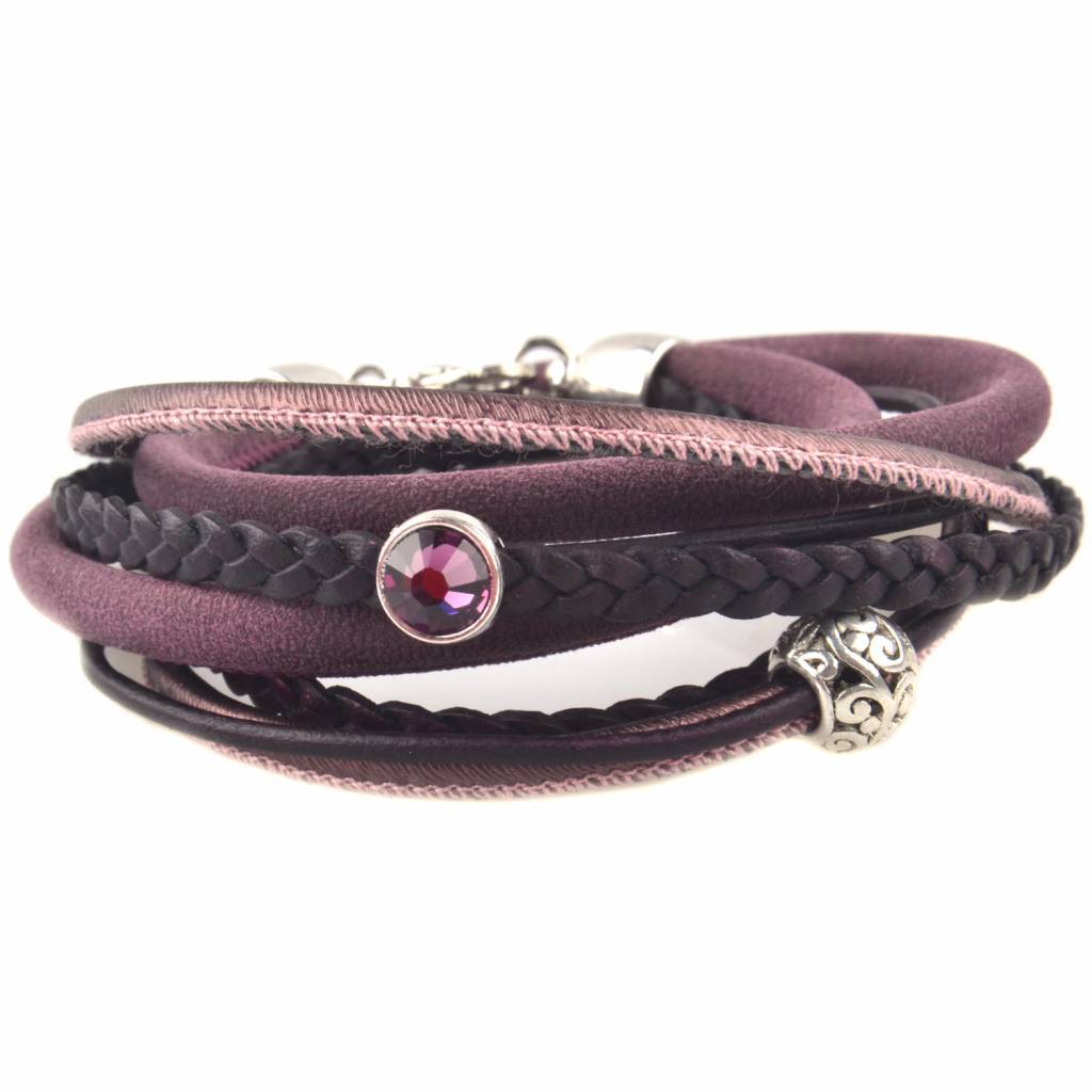 DIY Dubbele wikkel armband Purple-Kraaltjes van Renate