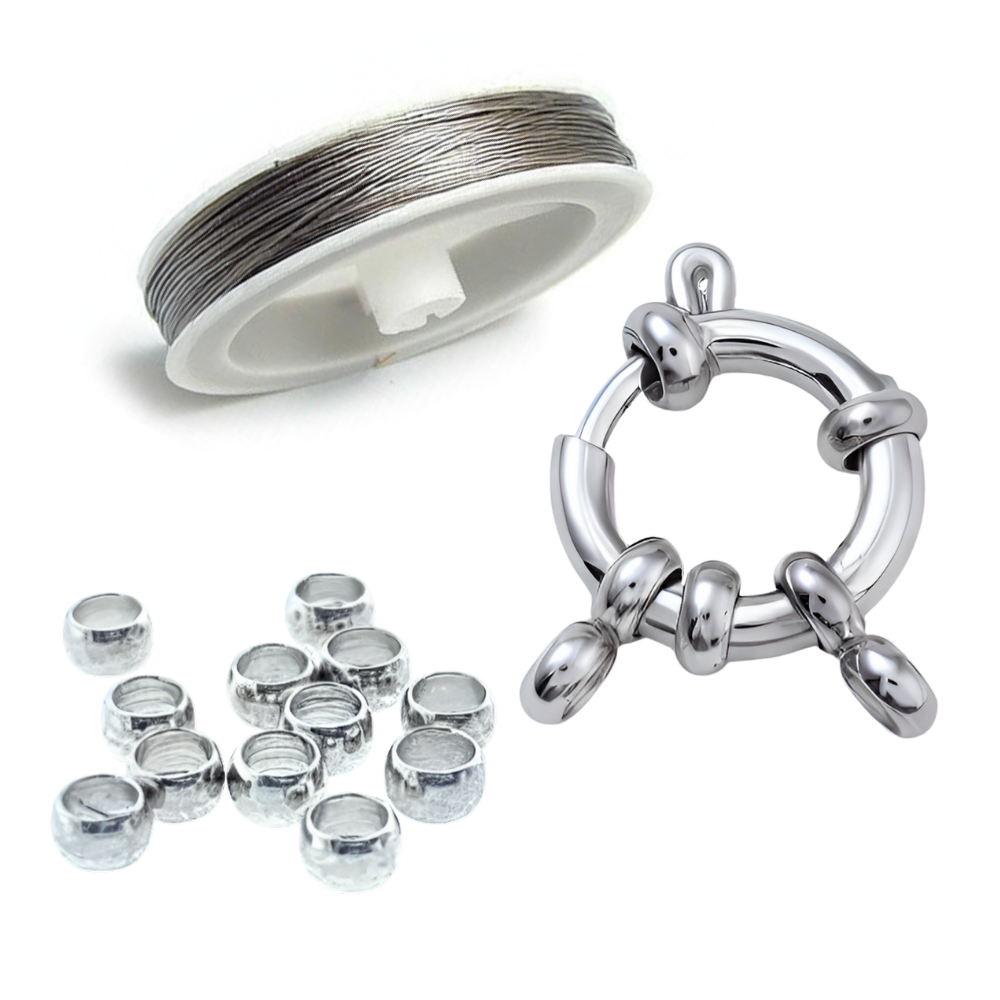 DIY | Ketting rijgen basis setje ZILVER incl. boeisluiting-Kraaltjes van Renate