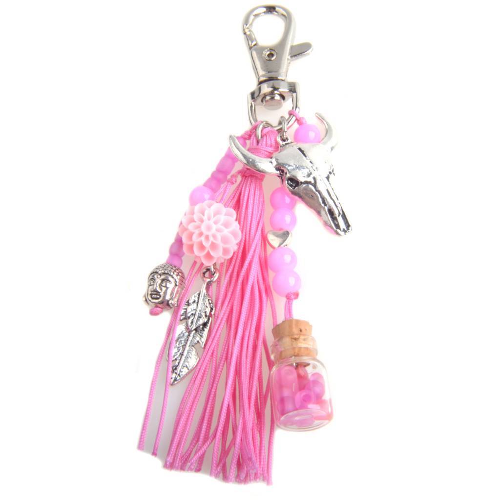 DIY Sleutelhanger Ibiza Pink-Kraaltjes van Renate