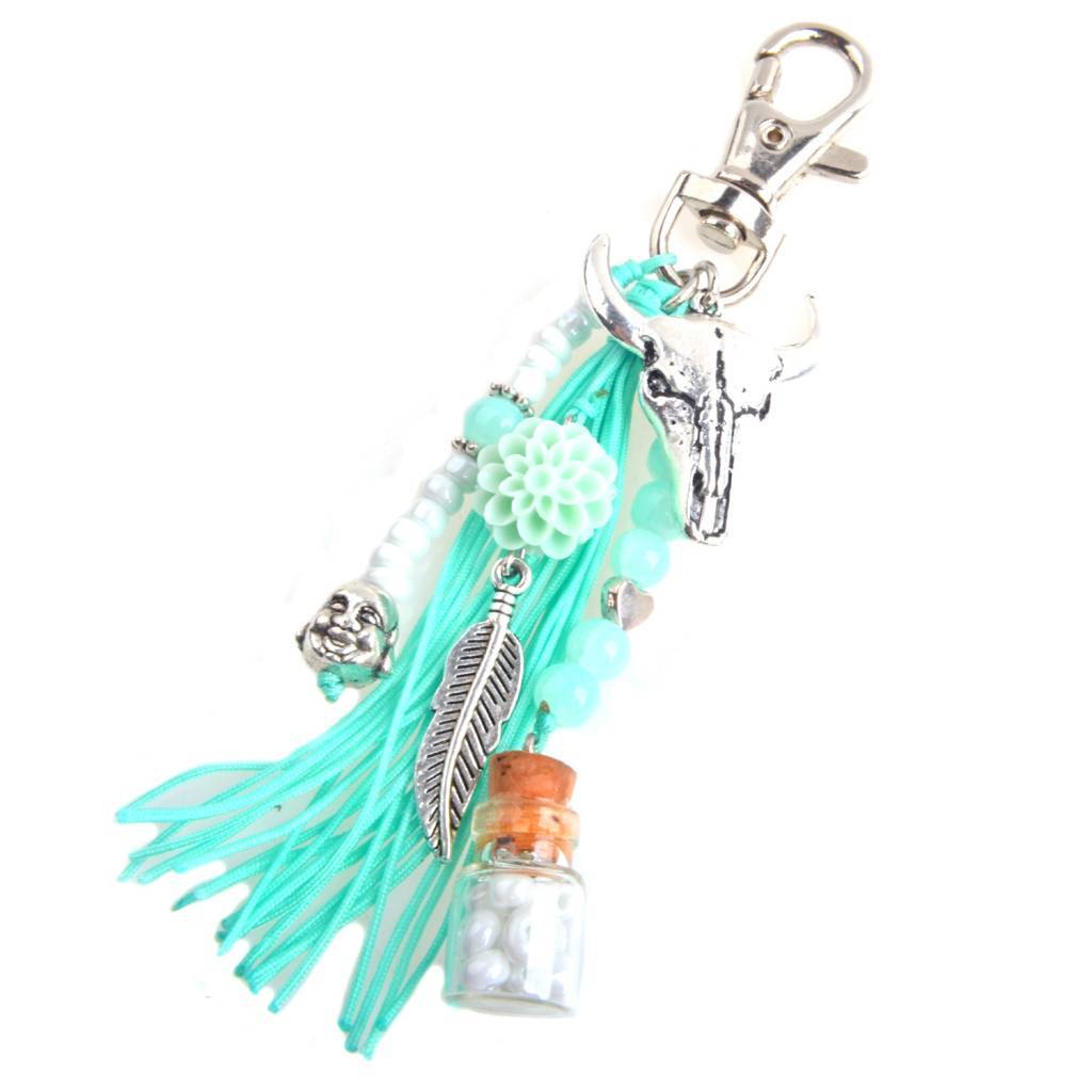DIY Sleutelhanger Ibiza Turquoise-Kraaltjes van Renate