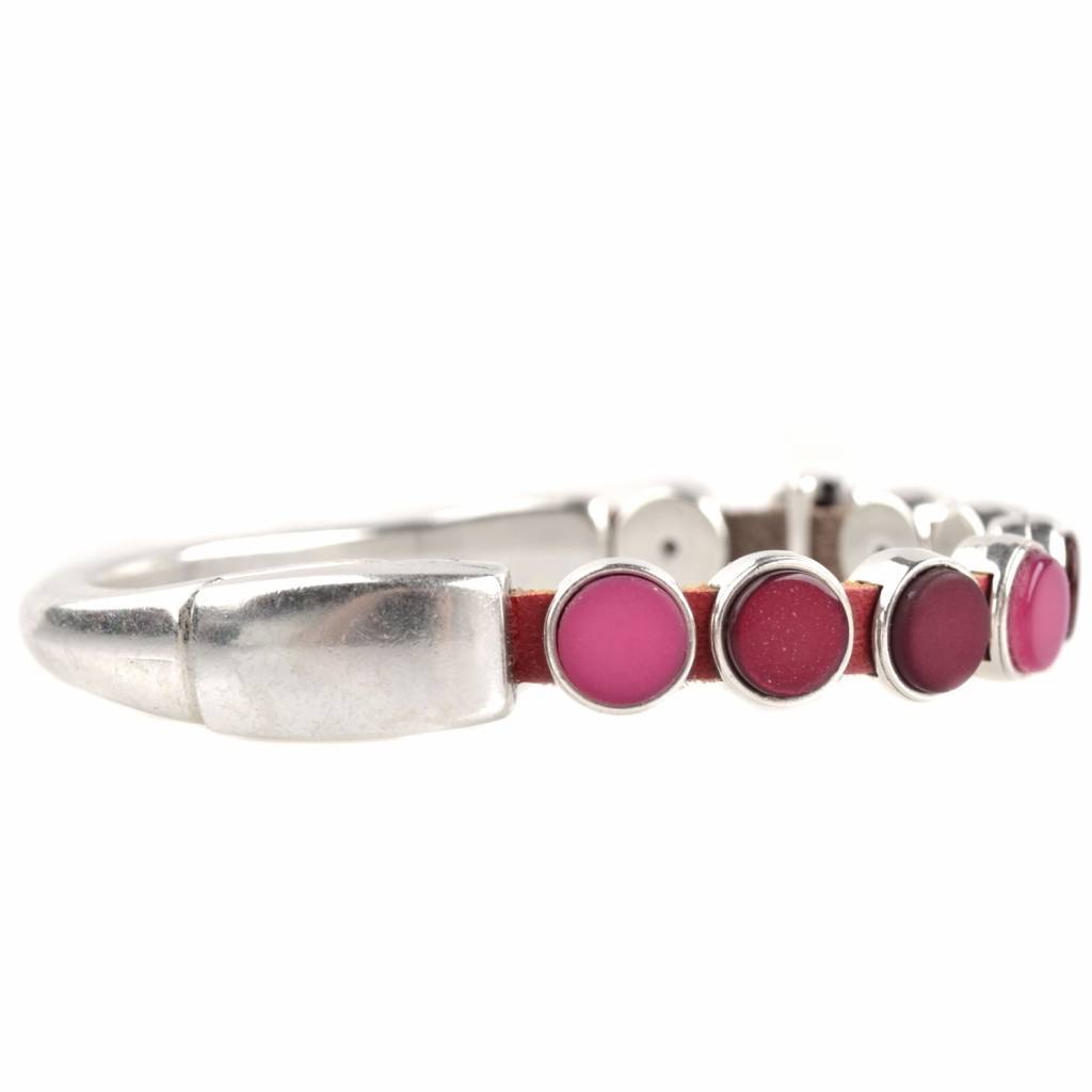DIY armband polaris #1 Cherry Red-Kraaltjes van Renate