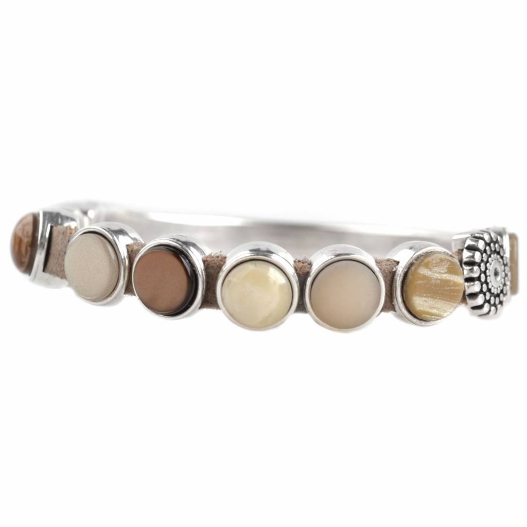 DIY armband polaris #1 Natural brown-Kraaltjes van Renate
