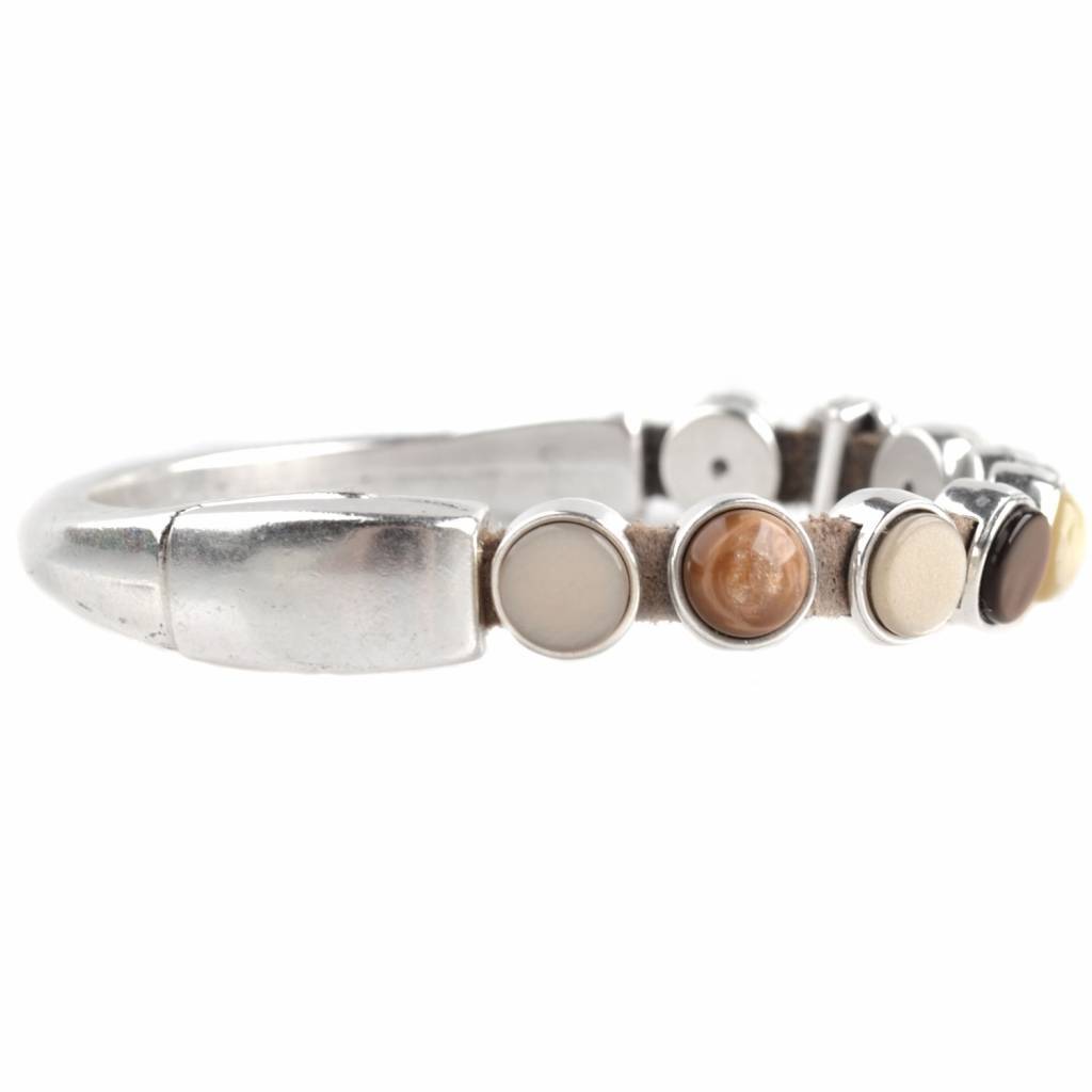 DIY armband polaris #1 Natural brown-Kraaltjes van Renate