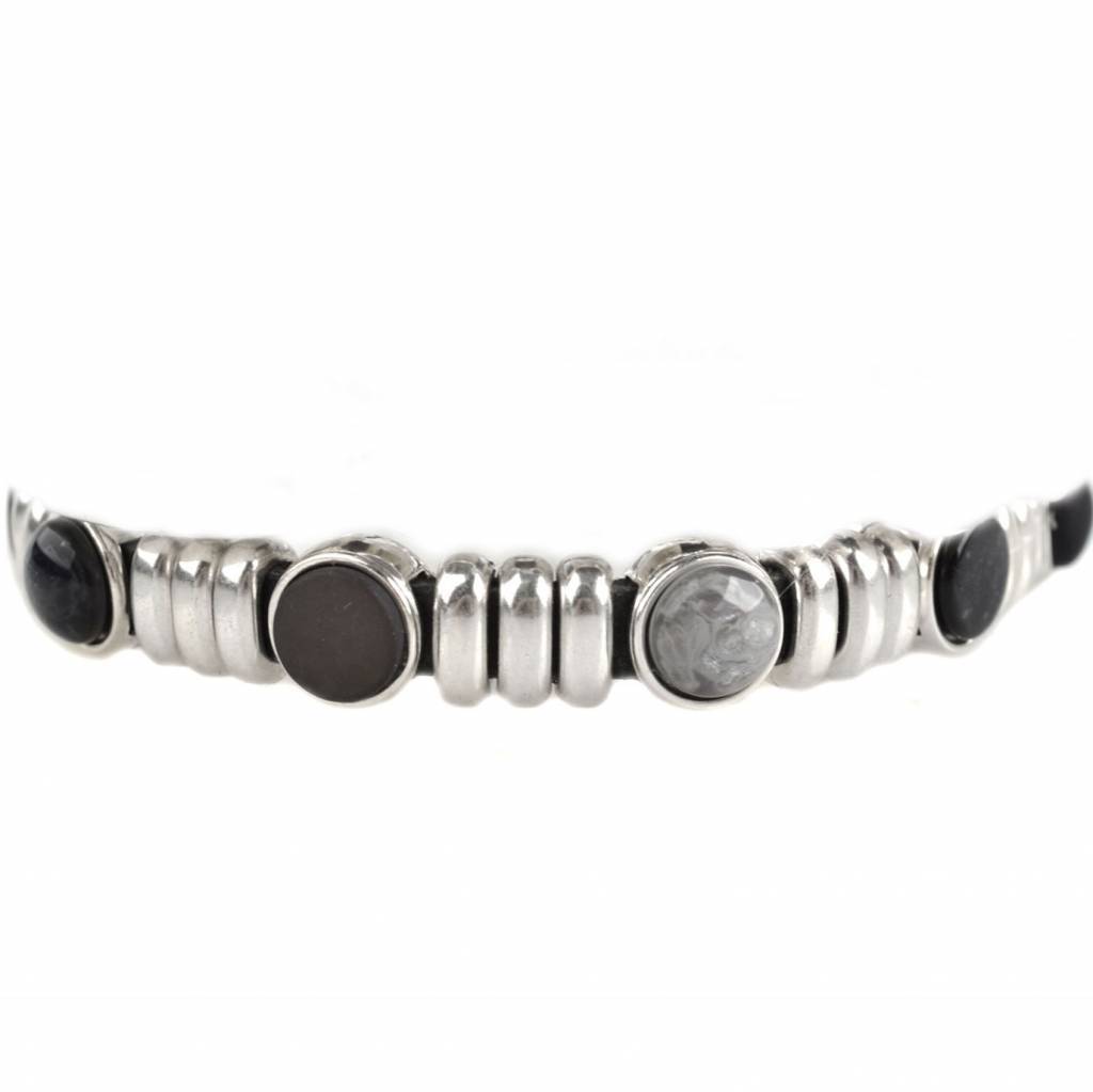 DIY armband polaris #2 Black & Grey-Kraaltjes van Renate