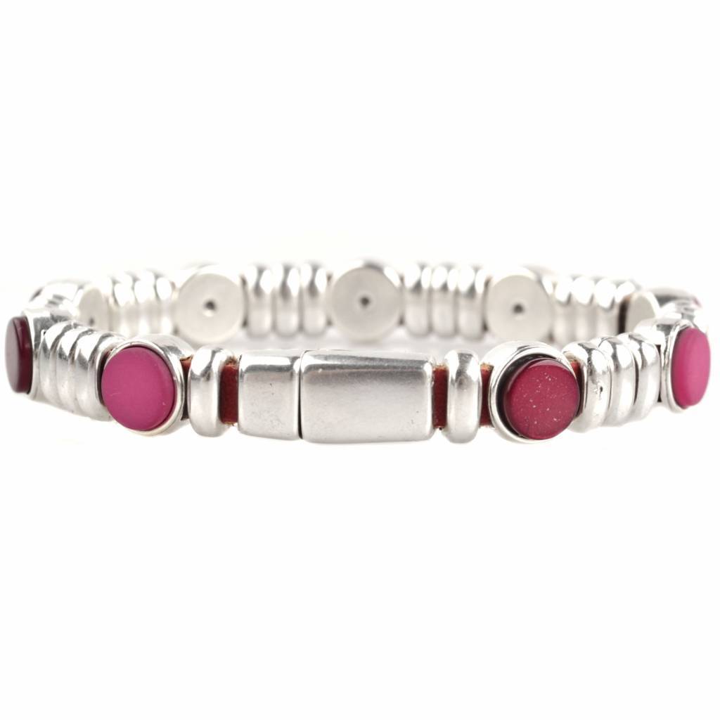 DIY armband polaris #2 Cherry red-Kraaltjes van Renate