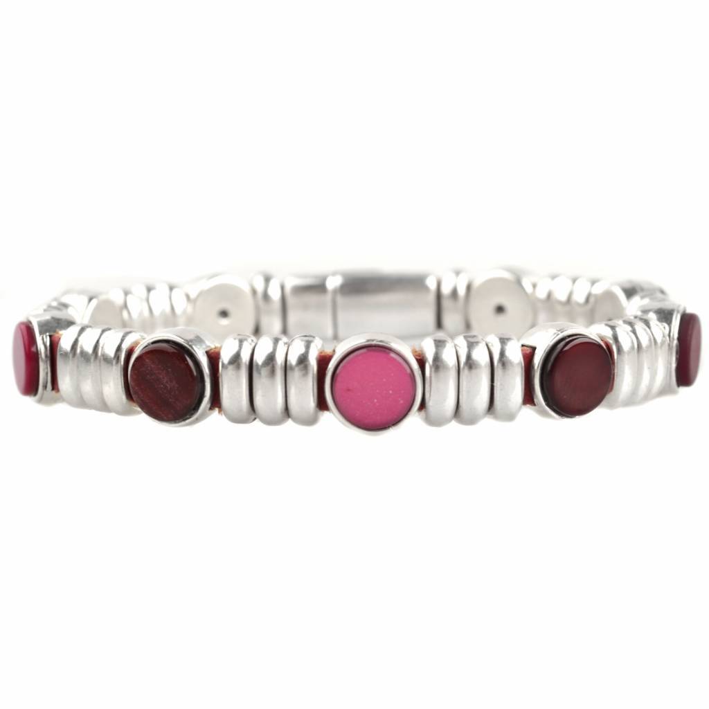 DIY armband polaris #2 Cherry red-Kraaltjes van Renate