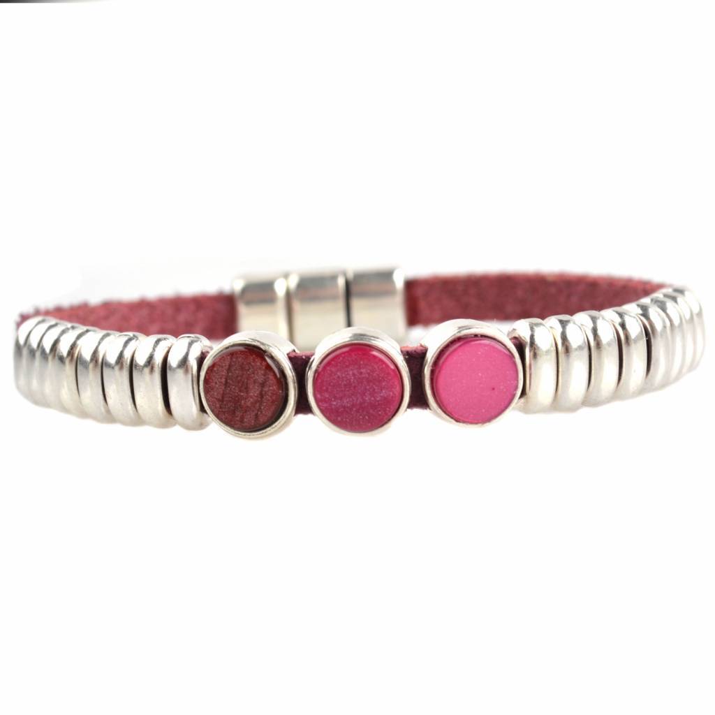 DIY armband polaris #3 Cherry red-Kraaltjes van Renate