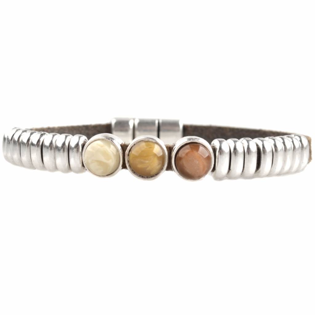 DIY armband polaris #3 Natural brown-Kraaltjes van Renate