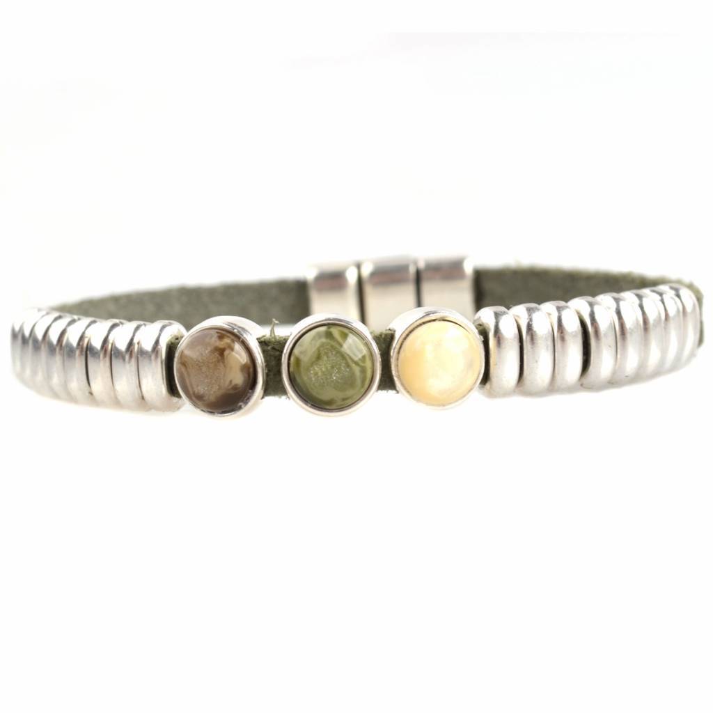 DIY armband polaris #3 Olive Green-Kraaltjes van Renate