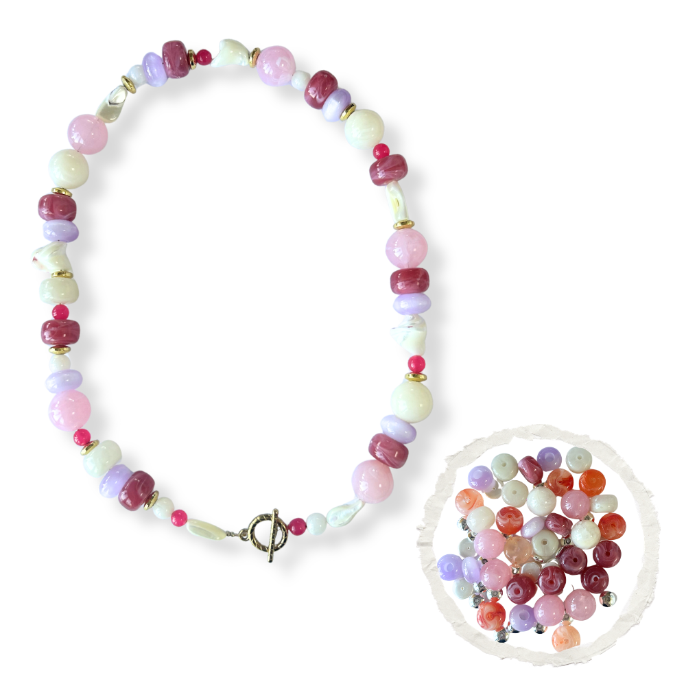 DIY kettingpakket Berry Blossom-Gereedschap-Kraaltjes van Renate