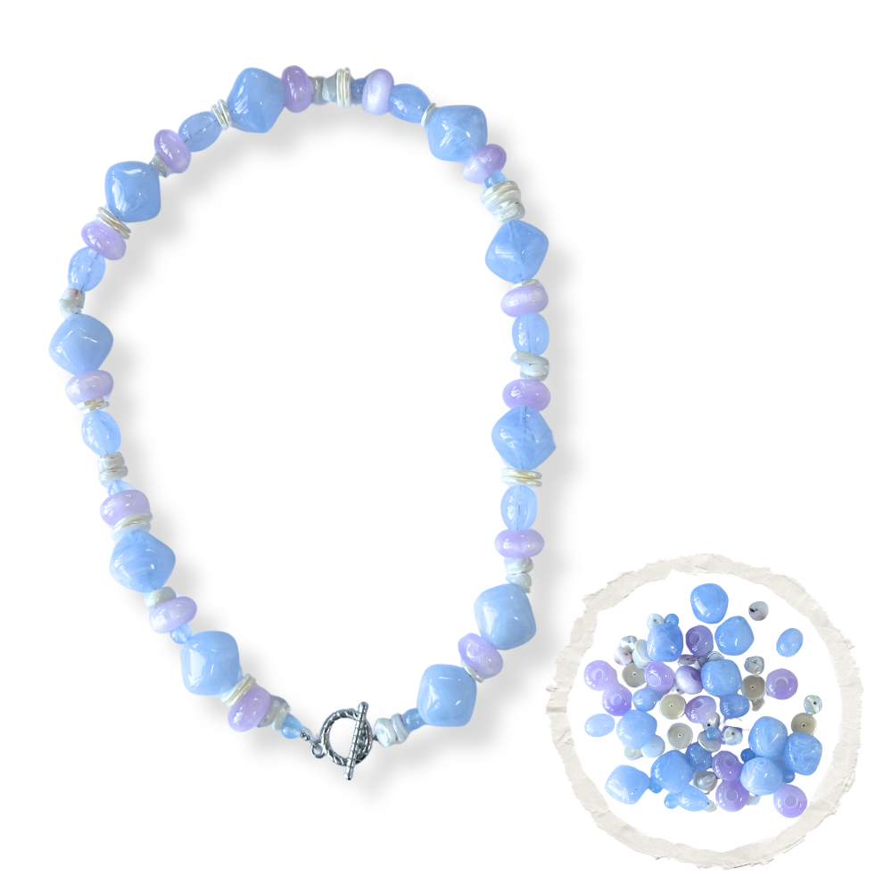 DIY kettingpakket Blue Lagoon-Gereedschap-Kraaltjes van Renate