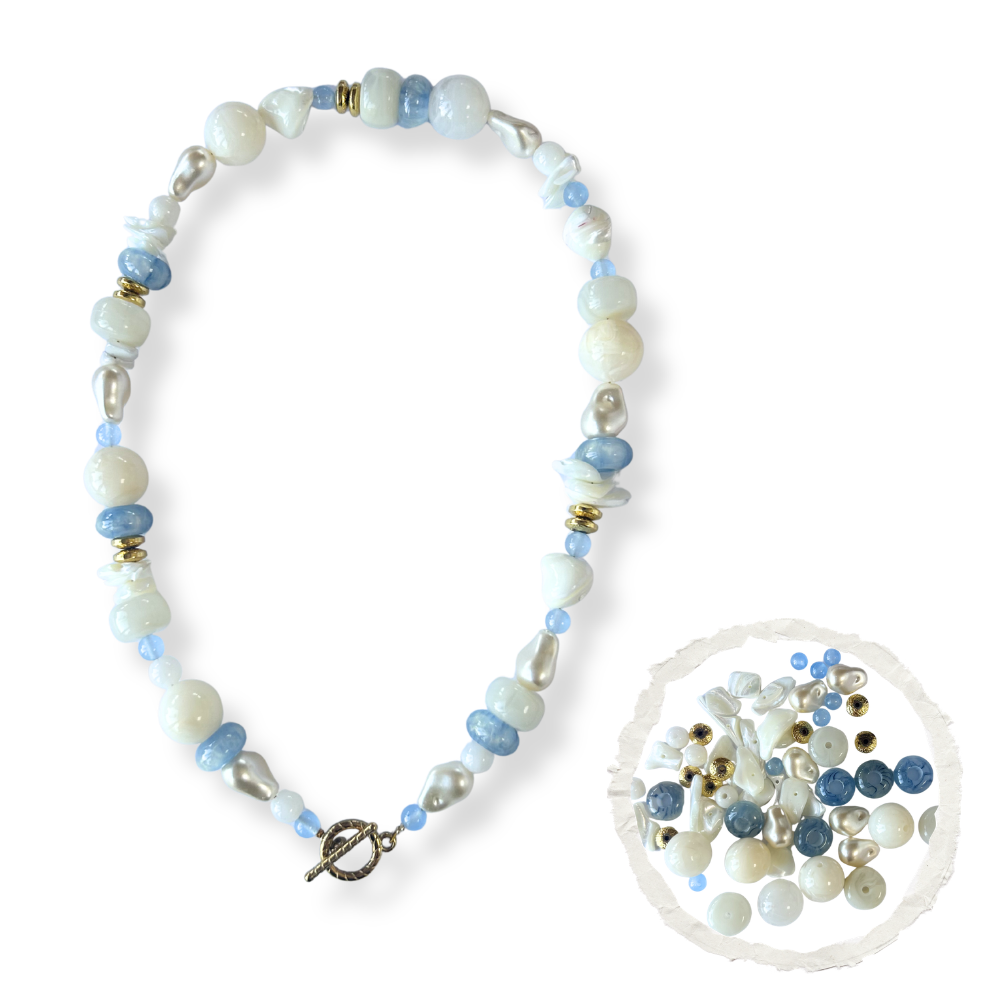 DIY kettingpakket Coastal Pearl-Gereedschap-Kraaltjes van Renate