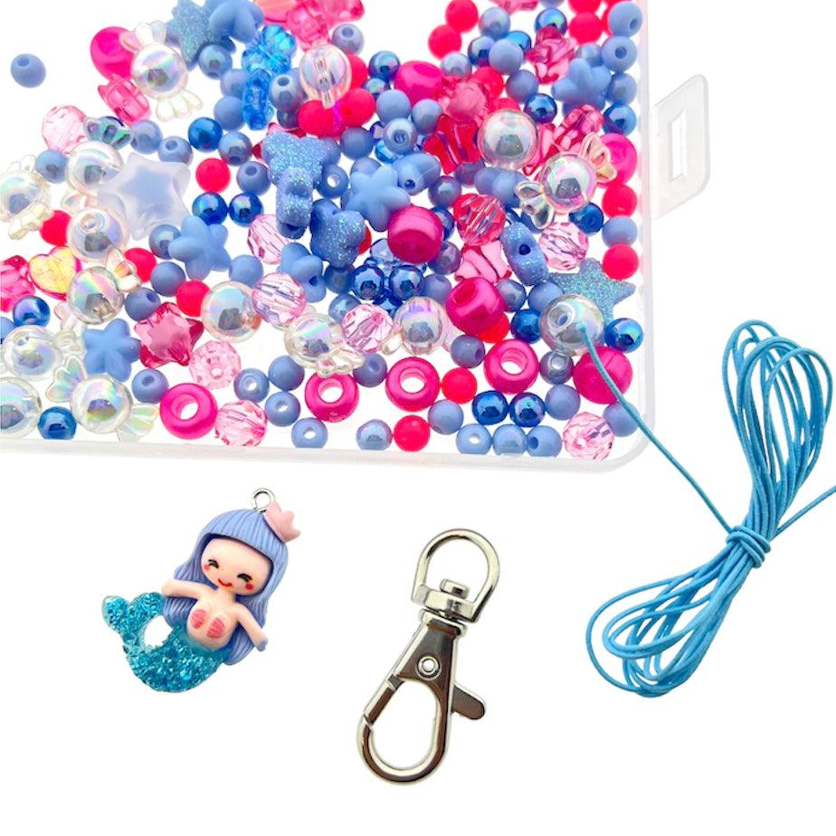 DIY sleutelhanger magical mermaid - blauw-DIY-Kraaltjes van Renate