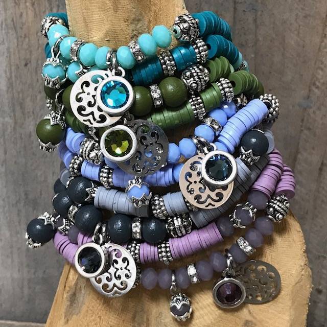DIY pakketje Fall discs 5 kleuren - 10 armbanden-Kraaltjes van Renate
