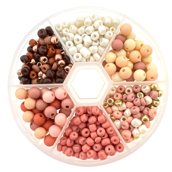 DIY rocailles & acryl box 6/0 Vintage pink-DIY-Kraaltjes van Renate