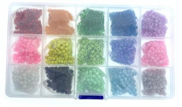DIY rocailles set Mixed colors 6/0 (4mm) 15x12 gram-Kraaltjes van Renate