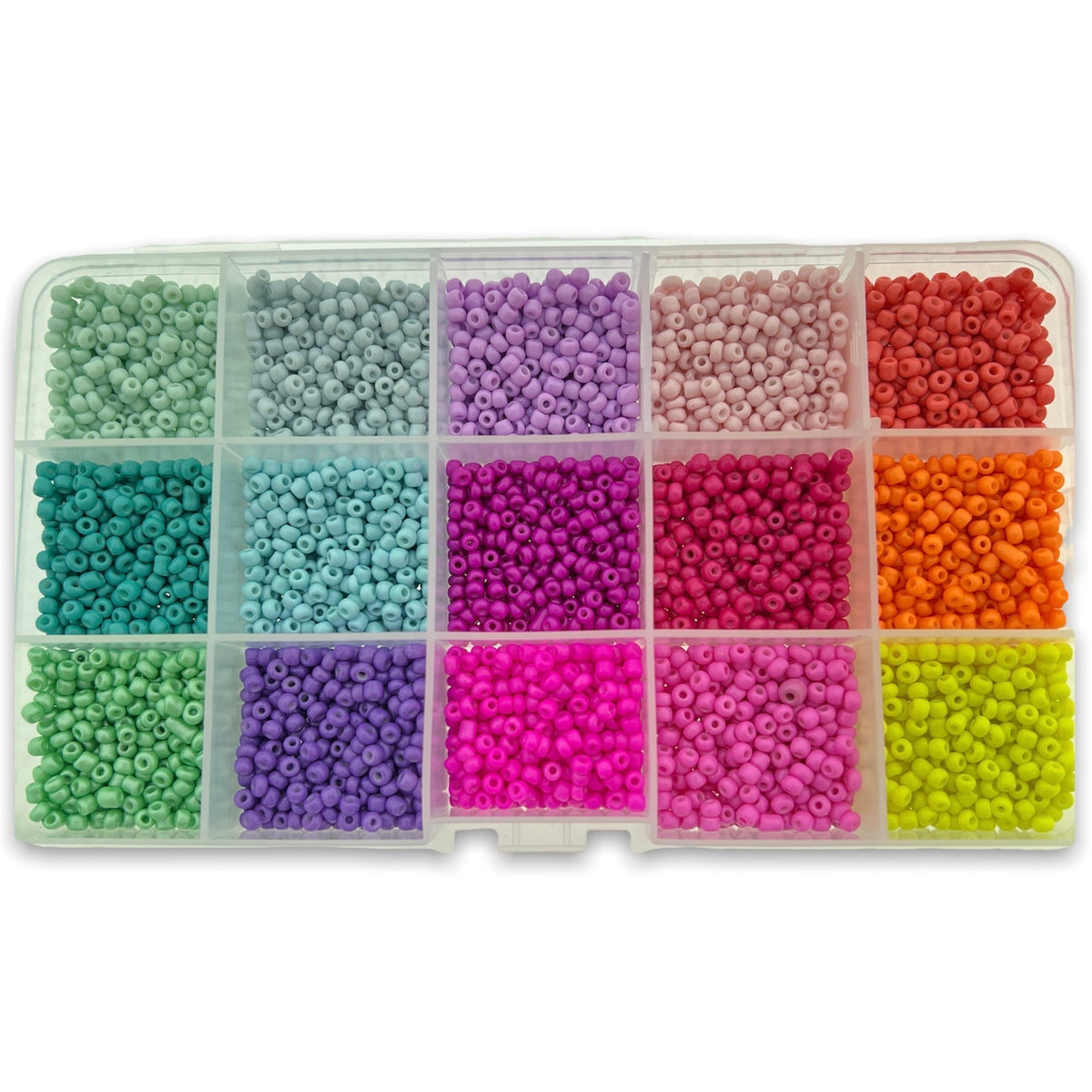 DIY rocailles set Multicolor colours 8/0 (3mm)-DIY-Kraaltjes van Renate