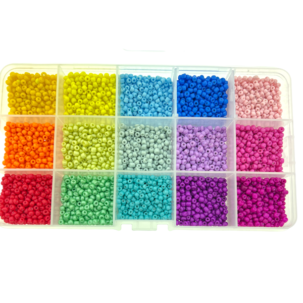 DIY rocailles set Rainbow 8/0 (3mm)-DIY-Kraaltjes van Renate