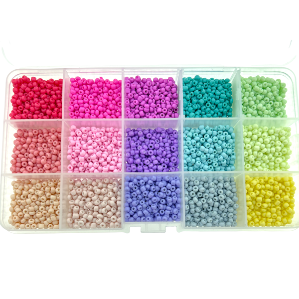 DIY rocailles set Rainbow purple 8/0 (3mm)-DIY-Kraaltjes van Renate