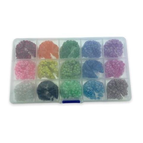 DIY rocailles set Regenboog 6/0 (4mm) 15x12,5 gram-DIY-Kraaltjes van Renate