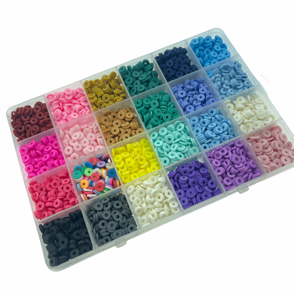 DIY set 6mm disc kralen - 24 kleuren-DIY-Kraaltjes van Renate
