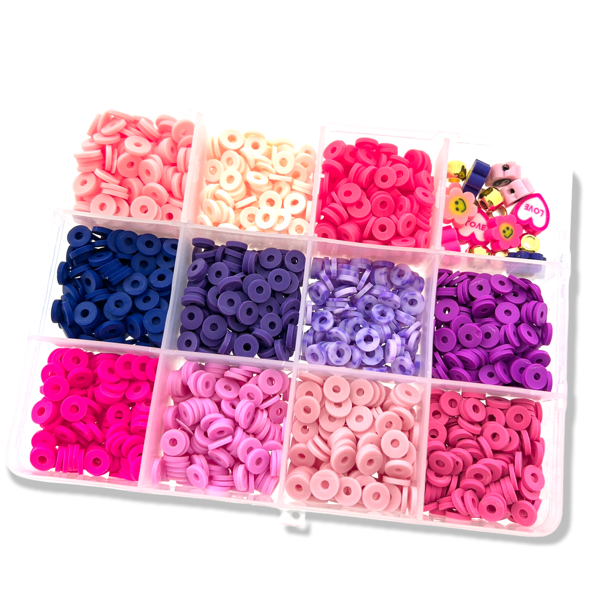DIY set 6mm disc kralen Pink&Purple dream-DIY-Kraaltjes van Renate