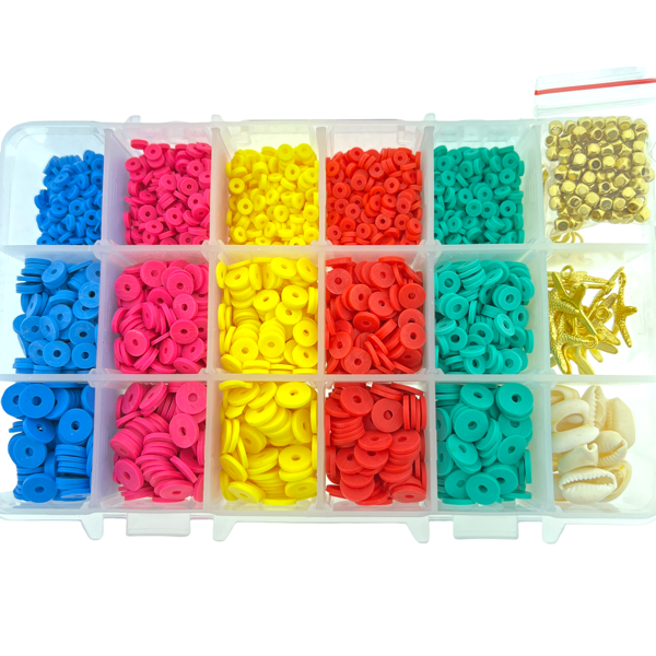 DIY set Disc 6x1mm Beach set 4-6-8mm-DIY-Kraaltjes van Renate