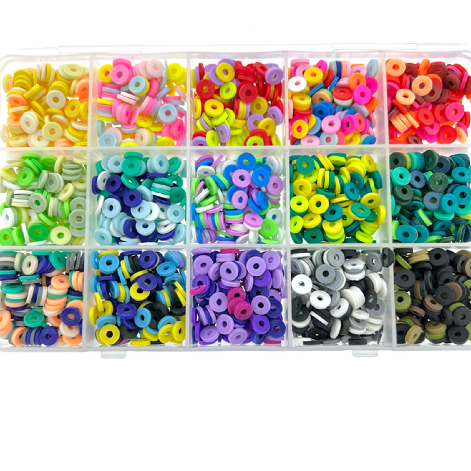 DIY set Disc 6x1mm Multicolor mix2 2400 stuks-DIY-Kraaltjes van Renate