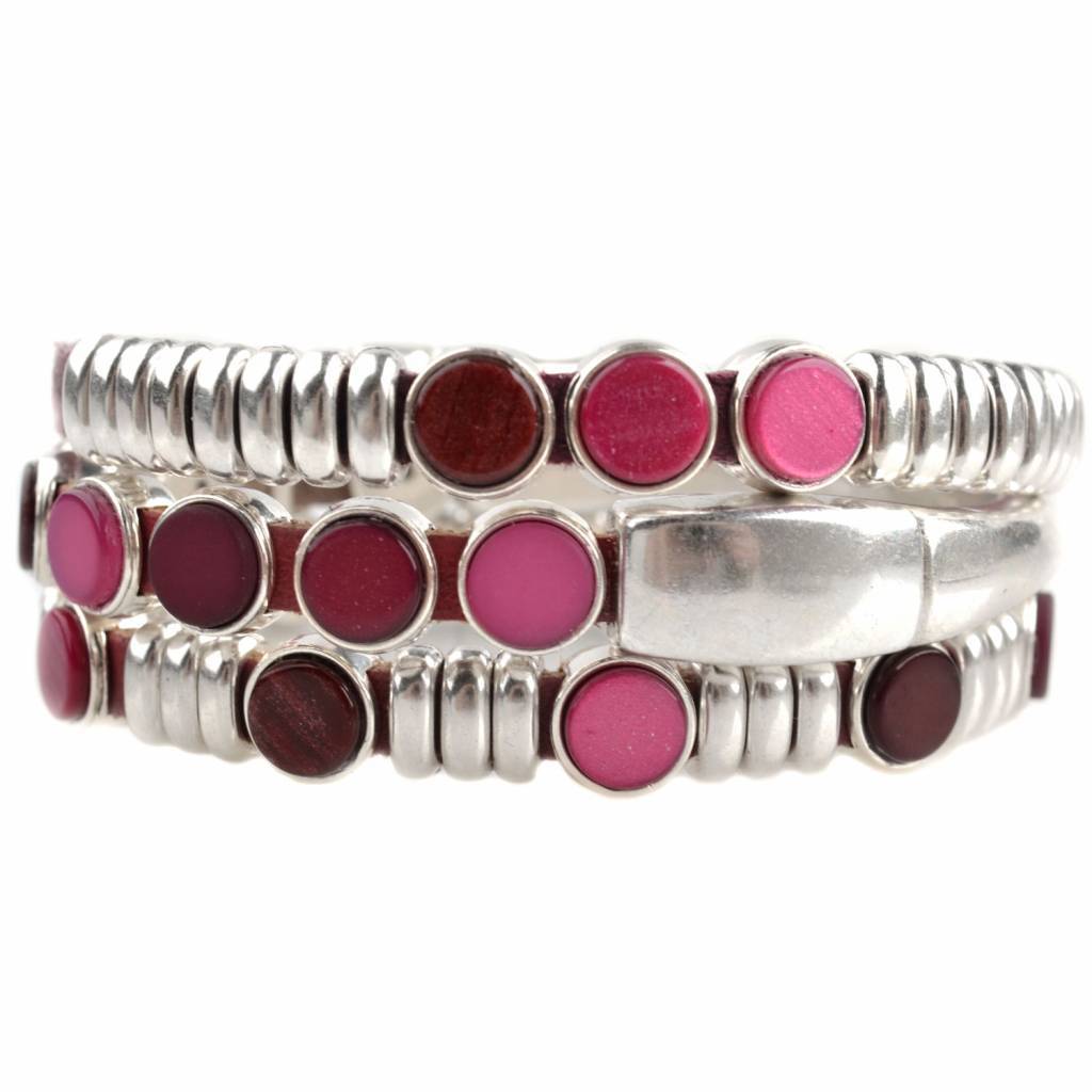 DIY set armbanden polaris 3 stuks Cherry Red-Kraaltjes van Renate
