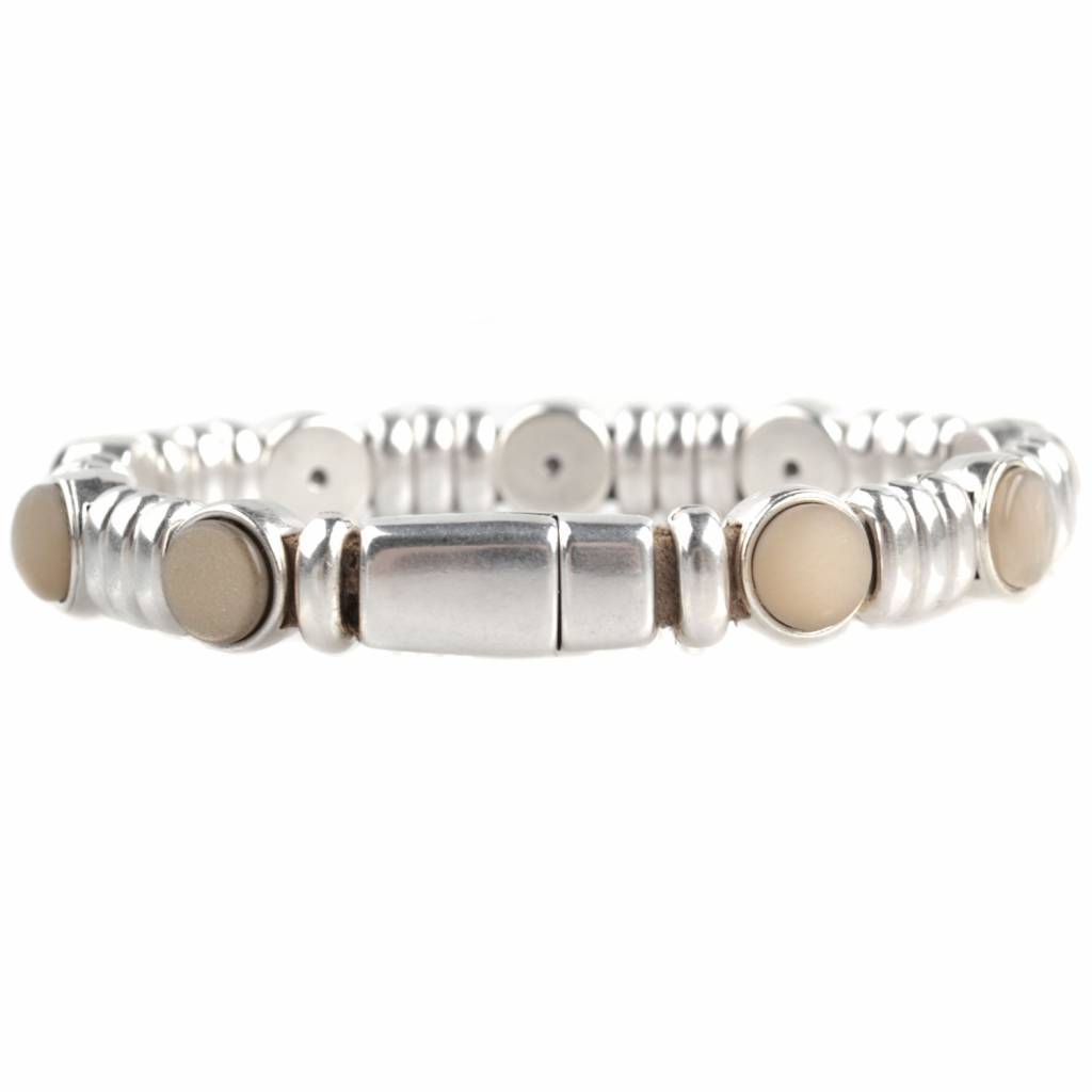 DIY set armbanden polaris 3 stuks Natural Brown-Kraaltjes van Renate