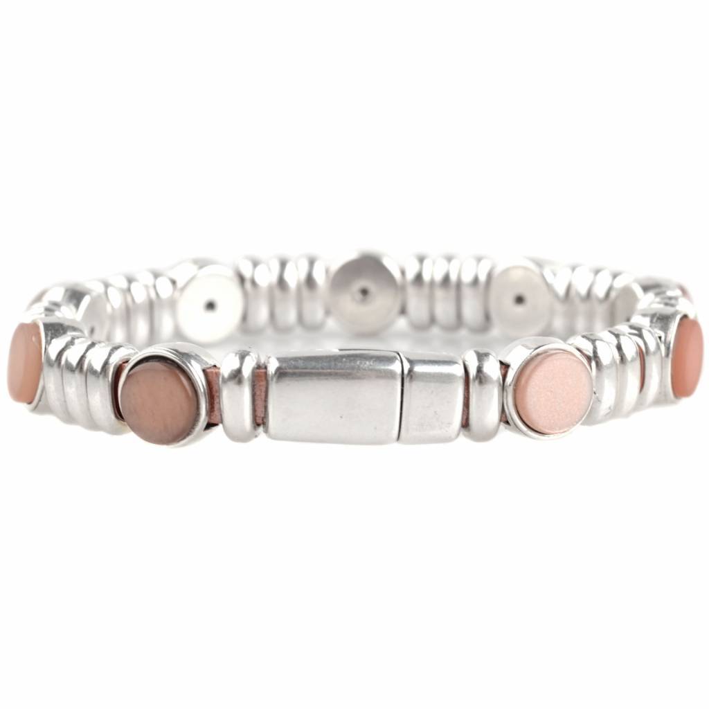 DIY set armbanden polaris 3 stuks Nude Pink-Kraaltjes van Renate