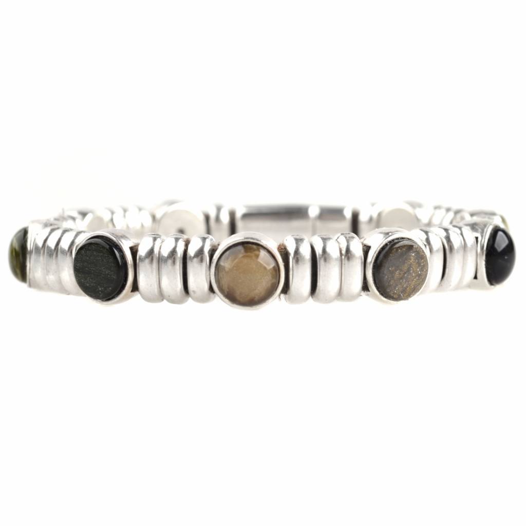 DIY set armbanden polaris 3 stuks Olive Green-Kraaltjes van Renate