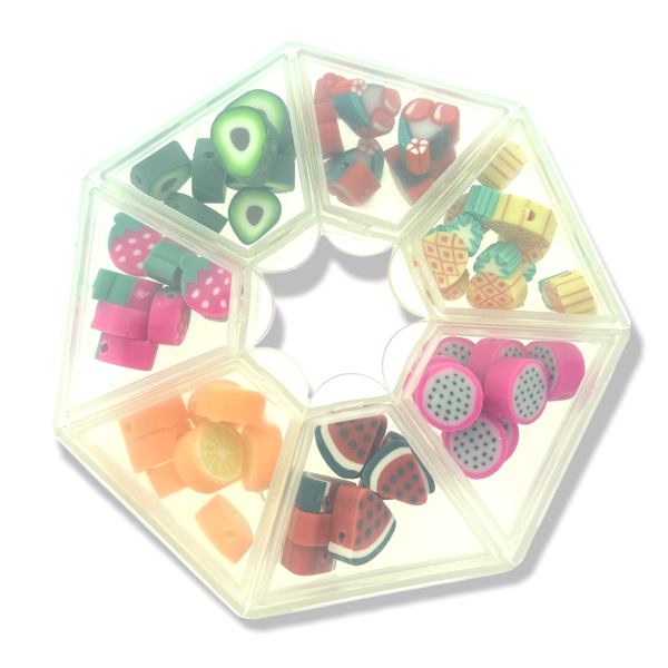 DIY set polymeer kralen fruit ±56 stuks-DIY-Kraaltjes van Renate