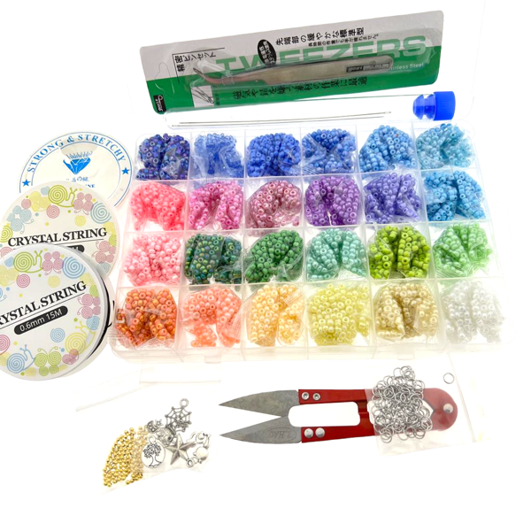 DIY startersset Rocailles Shine colors-DIY-Kraaltjes van Renate