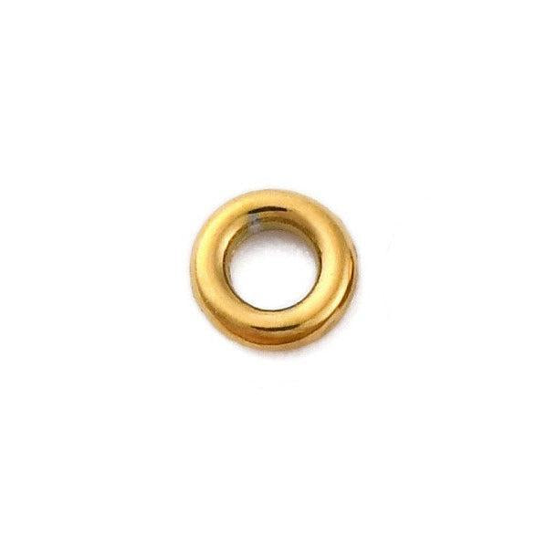 Dicht Ringetje RVS Goud 4x1mm - per stuk-Onderdelen-Kraaltjes van Renate