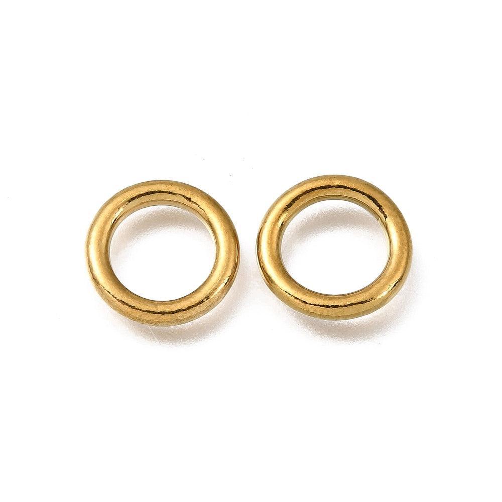 Dicht Ringetje Rond Goud 12x2mm - per stuk-Onderdelen-Kraaltjes van Renate