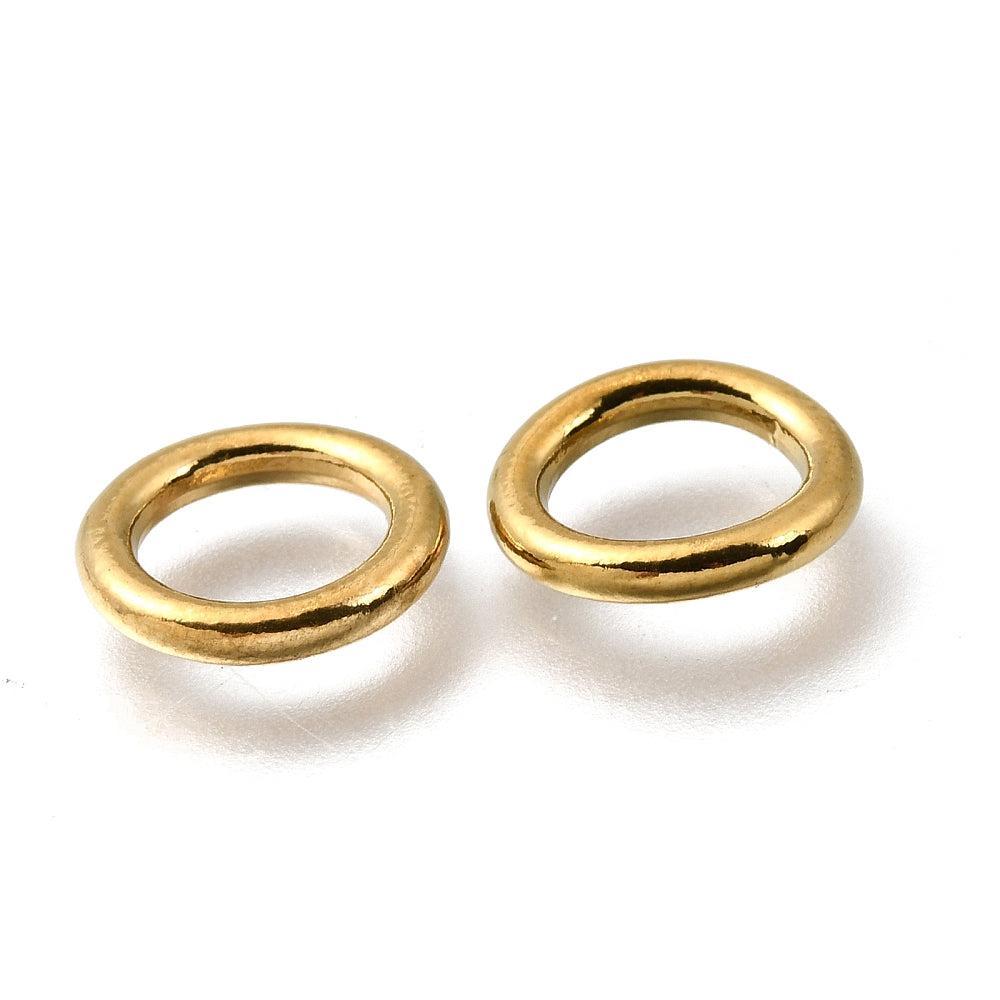 Dicht Ringetje Rond Goud 12x2mm - per stuk-Onderdelen-Kraaltjes van Renate