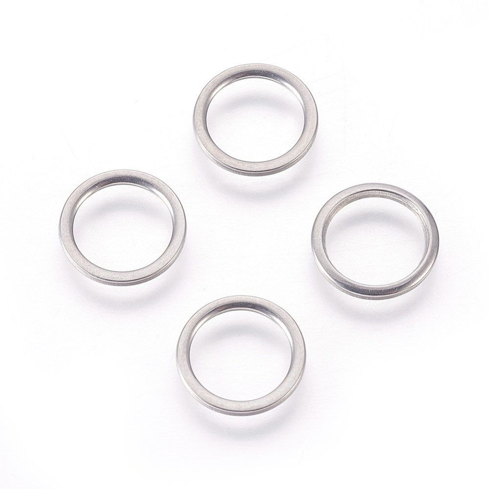 Dicht Ringetje Rond RVS Zilver 10x1mm - per stuk-Onderdelen-Kraaltjes van Renate