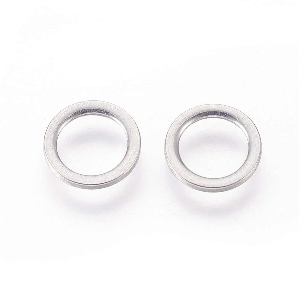 Dicht Ringetje Rond RVS Zilver 10x1mm - per stuk-Onderdelen-Kraaltjes van Renate