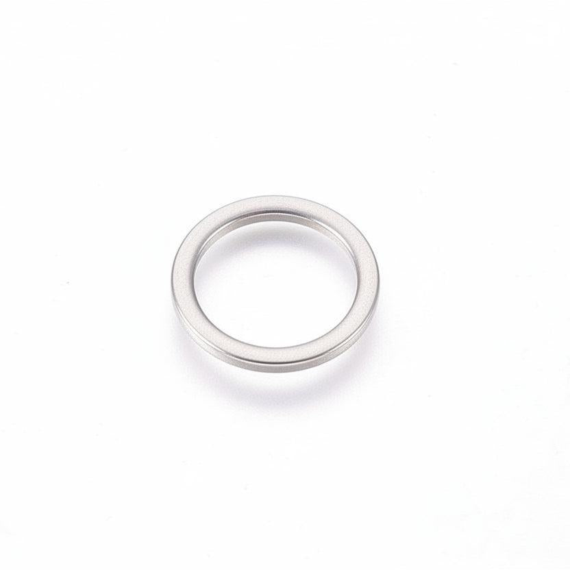 Dicht Ringetje Rond RVS Zilver 10x1mm - per stuk-Onderdelen-Kraaltjes van Renate