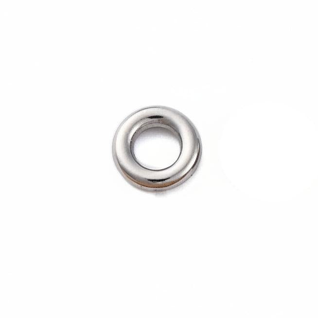 Dicht Ringetje Rond RVS Zilver 4x1mm - per stuk-Onderdelen-Kraaltjes van Renate