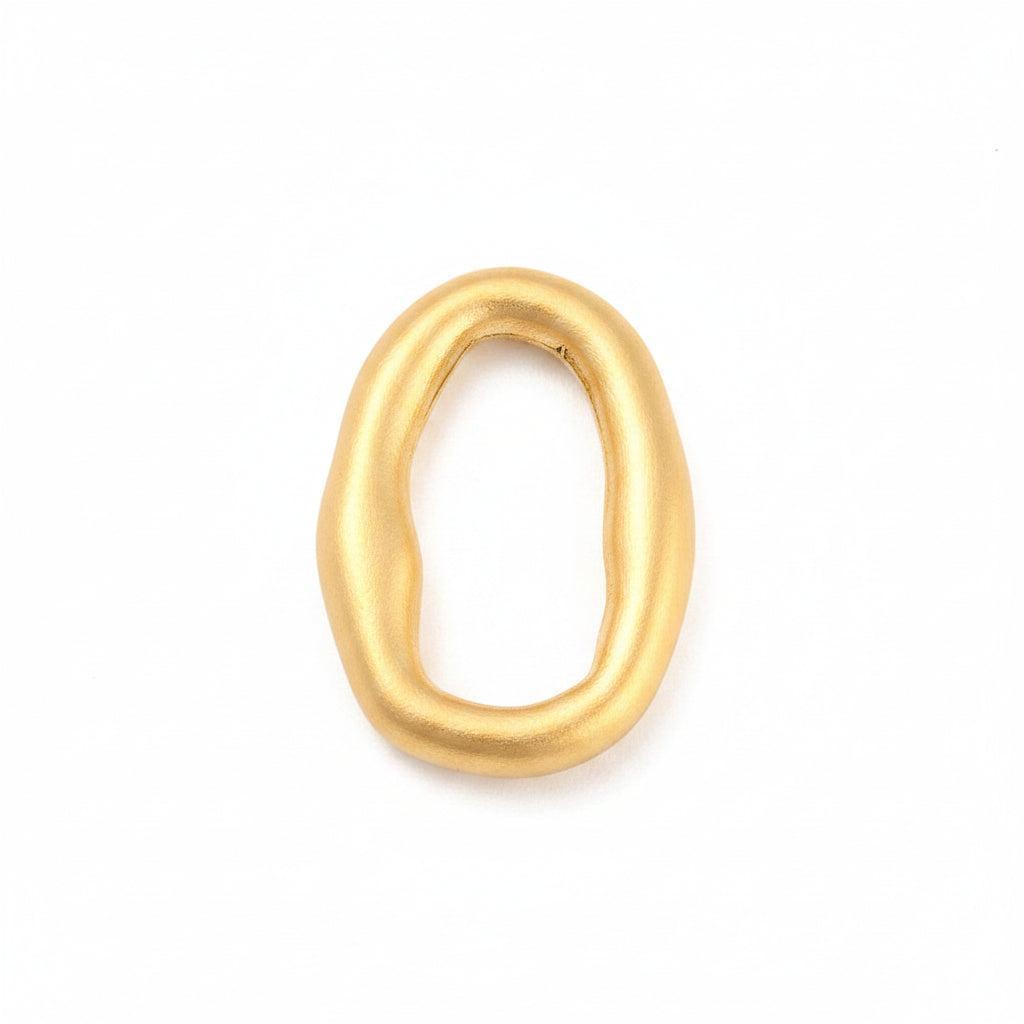 Dichte Ring Ovaal Premium RVS Goud 19.5x13.5mm - per stuk-Sluitingen-Kraaltjes van Renate