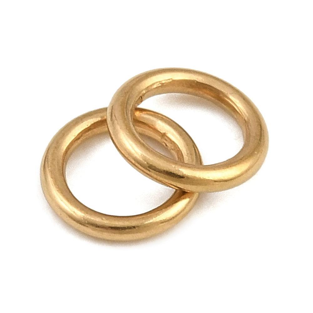 Dichte Ringetjes Premium RVS Goud 5x0.8mm - per stuk-Onderdelen-Kraaltjes van Renate