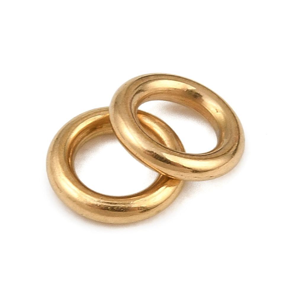 Dichte Ringetjes Premium RVS Goud 5x1mm - per stuk-Onderdelen-Kraaltjes van Renate