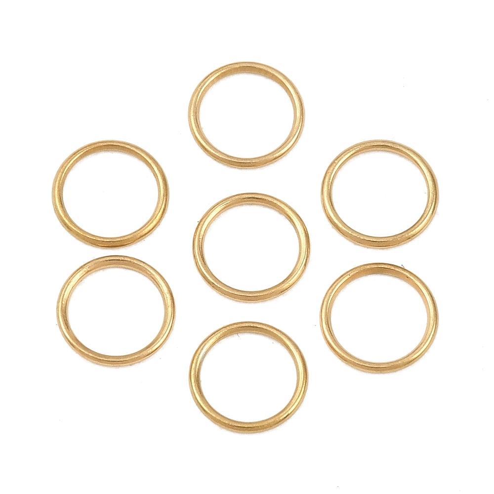 Dichte Ringetjes Premium RVS Goud 6x0.6mm - per stuk-Onderdelen-Kraaltjes van Renate