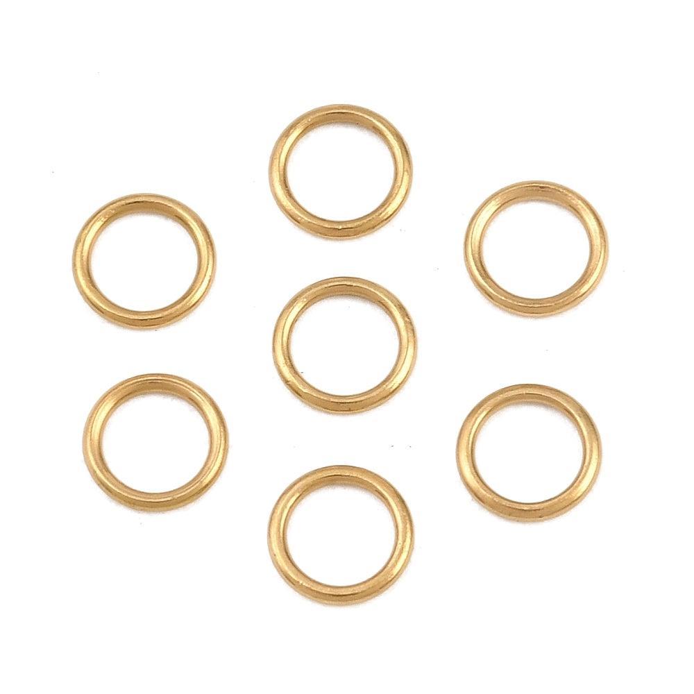 Dichte Ringetjes Premium RVS Goud 6x0.8mm - per stuk-Onderdelen-Kraaltjes van Renate