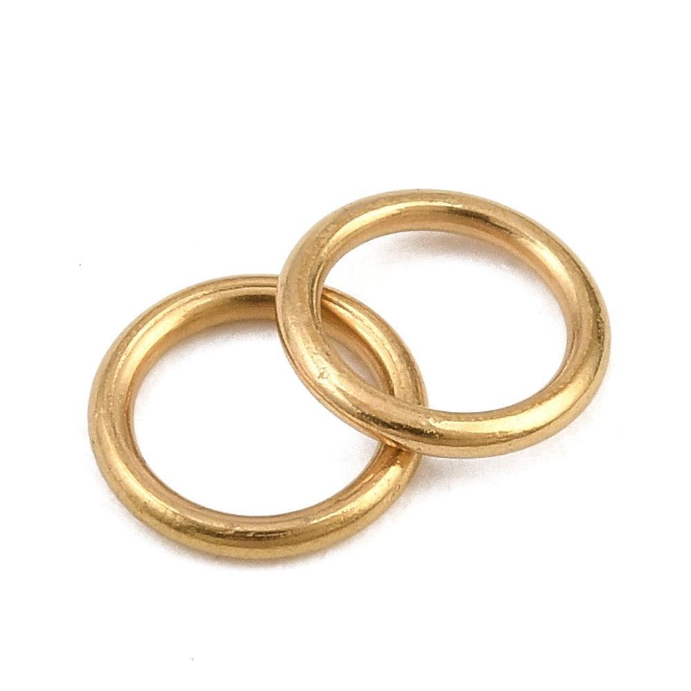 Dichte Ringetjes Premium RVS Goud 6x0.8mm - per stuk-Onderdelen-Kraaltjes van Renate